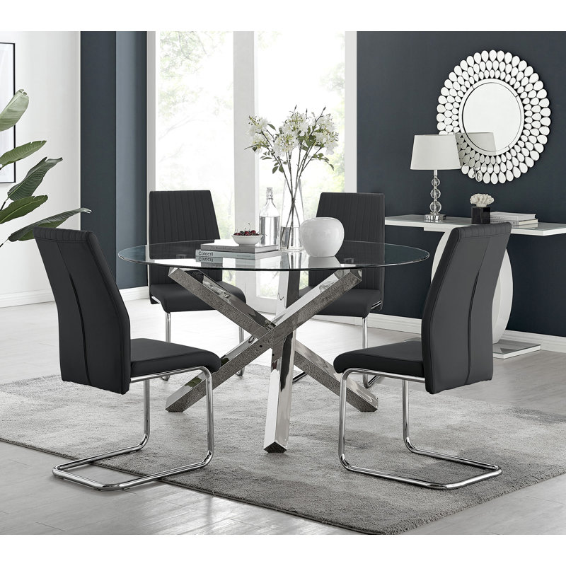 Ensemble repas pour 4 personnes Chowchilla, Noir