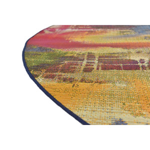 17 Stories Trona Machine Woven Green/Blue Indoor/Outdoor Rug & Reviews ...