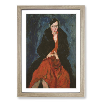 Portrait of Madeleine Castaing by Chaim Soutine - Framed Print