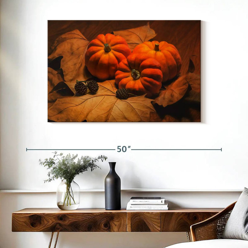 Pommes de pin et citrouilles Yarlin, H 26 po x l 39 po