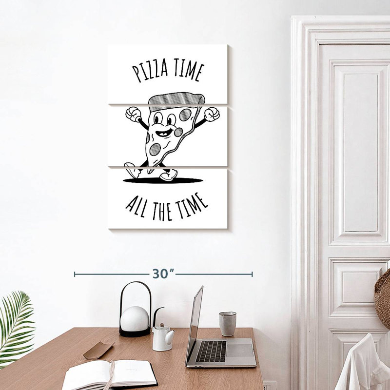 Yarlin Pizza Time - blanc, H 32 po x l 20 po