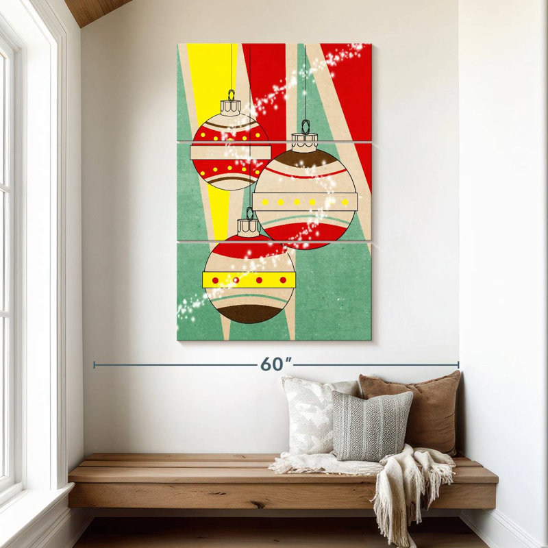 Lelend Christmas Red Balls, 50" H x 32" W