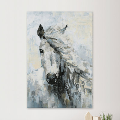 " Great White Horse " by Parvez Taj Oil Print