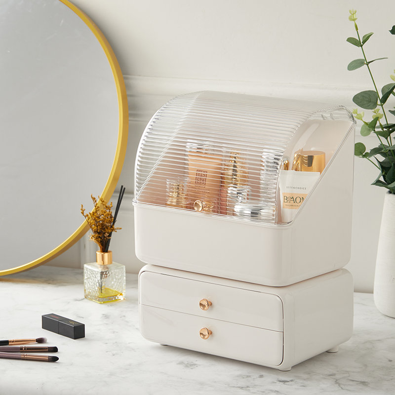 White Elegant Style Makeup Storage Box