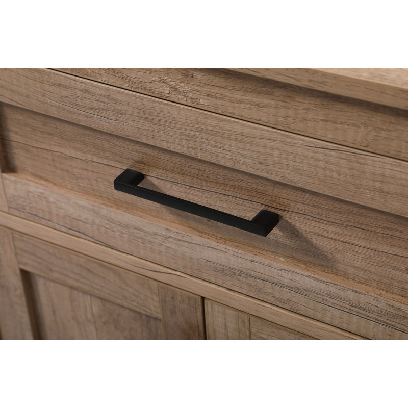 Martirio Bathroom Cabinet, Natural Oak/Matte Black