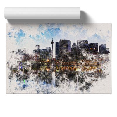Sydney Skyline Watercolour - Frameless Print