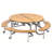 AmTab Manufacturing Corporation 60'' Round Bench Cafeteria Table