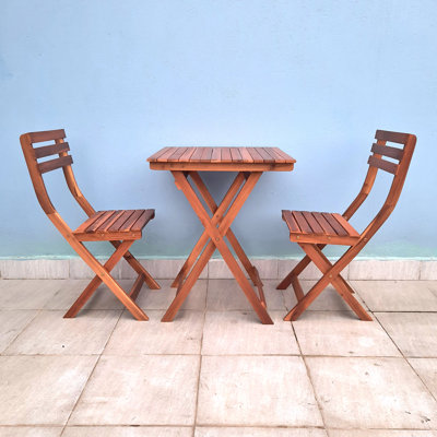 Bistro Set FSC 100% Acacia Wood (2 chairs + 1 table)