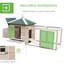 Poulailler en bois 77 po avec nichoir - poulailler extérieur pour le jardin. Facile à nettoyer, résistant aux intempéries, à la rampe, dans la cour ventilée. Protégé,