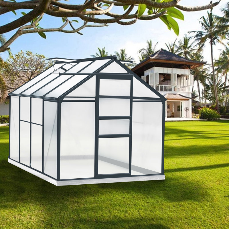 Greenhouse Multiple Sizes, Silver, 6' W X 12' D