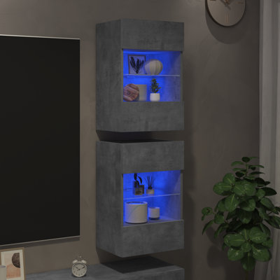 Burgues Unfinished TV Unit for TVs up to 24" with Fireplace Included