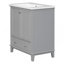 Ensemble de meuble-lavabo multifonctionnel avec portes et tiroir 30 po avec cadre et panneau de fibres à densité moyenne, gris-1194128706