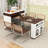 Rolling Kitchen Island with Fold-Out Dining Table, Storage Cabinet and Built-In Power Outlet-1924124752-1924124754