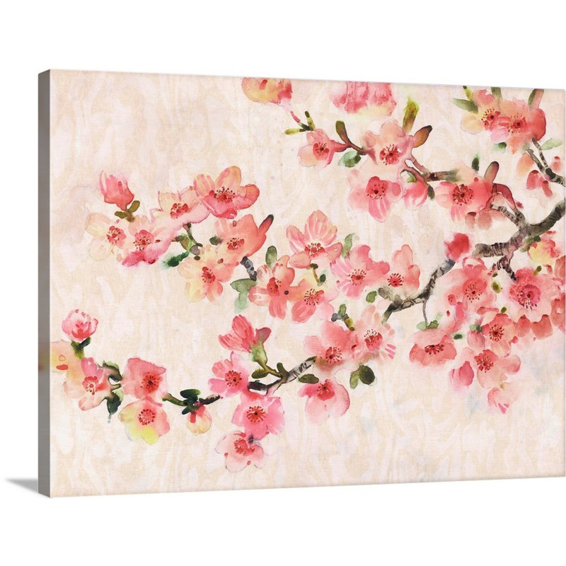 «Cherry Blossom Composition I» par Timothy O 'Toole - reproduction d'art sur toile, H 36 po x l 48 po x P 1,25 po