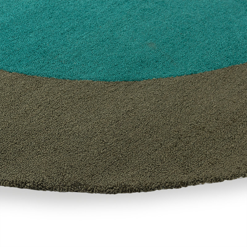 Habitat Festival Hand Tufted Area Rug in Aqua/Gray, Round 4'11"