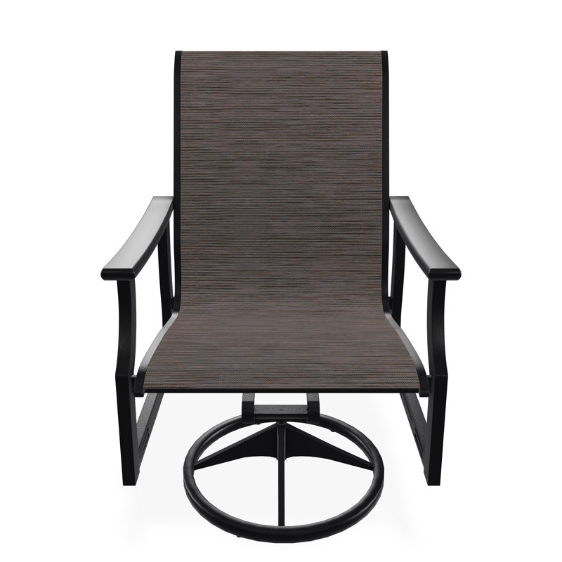 St. Catherine Sling Marine Grade Polymer Swivel Rocker, Black, Mocha Sunbrella®