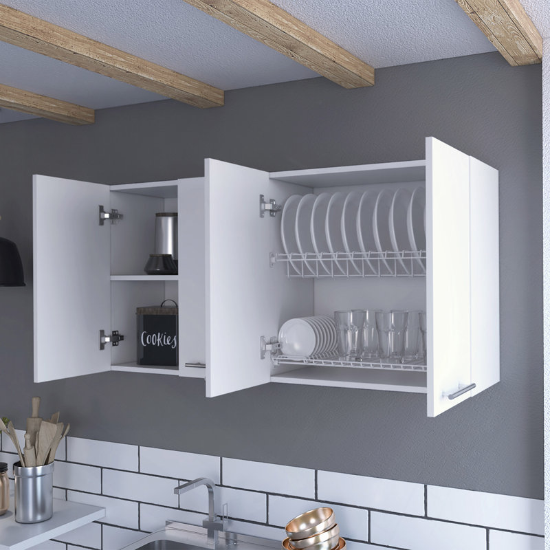 Armoire de cuisine, quatre portes, Blanc
