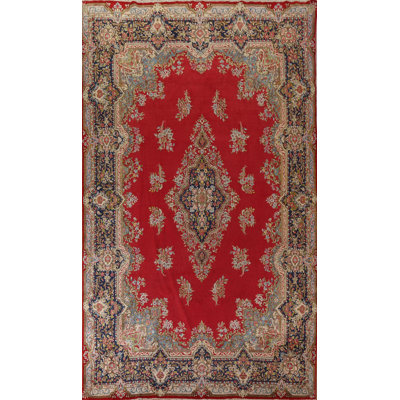 Roseabella One-of-a-Kind 9'7'' X 14'11'' 1950s Wool Area Rug in Red