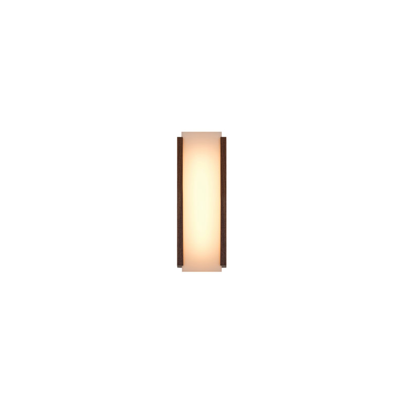Capio Solid Wood LED Flush Mounted Sconce, Walnut, 2700K (Warm) Bulb Temp., 277V, Short