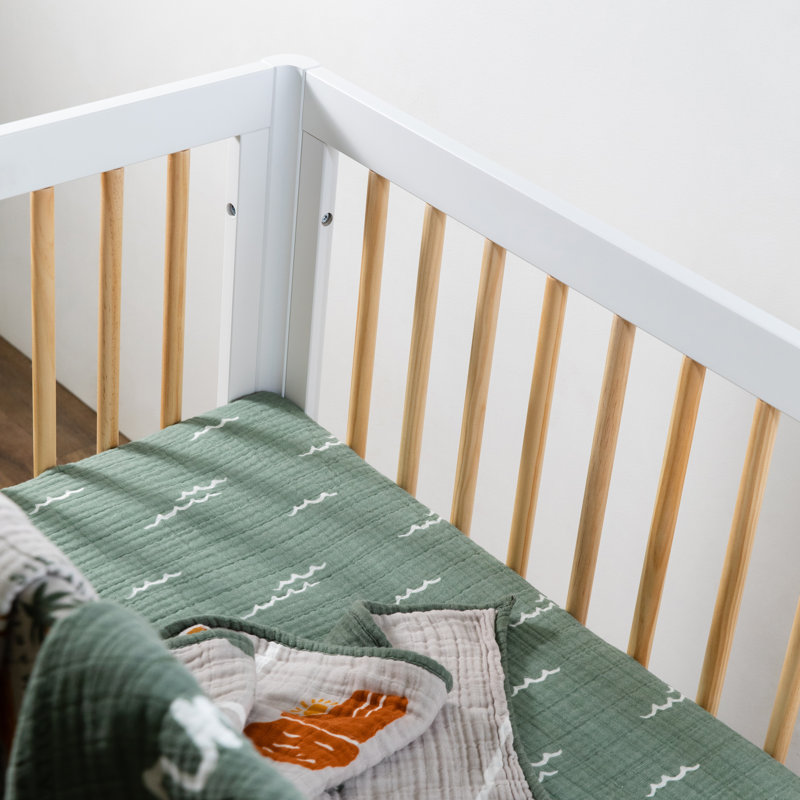 Ocean Waves Muslin Mini Crib Sheet