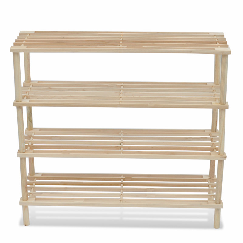 20 Pair Solid Wood Shoe Rack