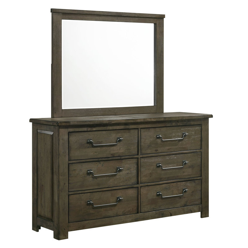 Commode double 6 tiroirs avec miroir Jud