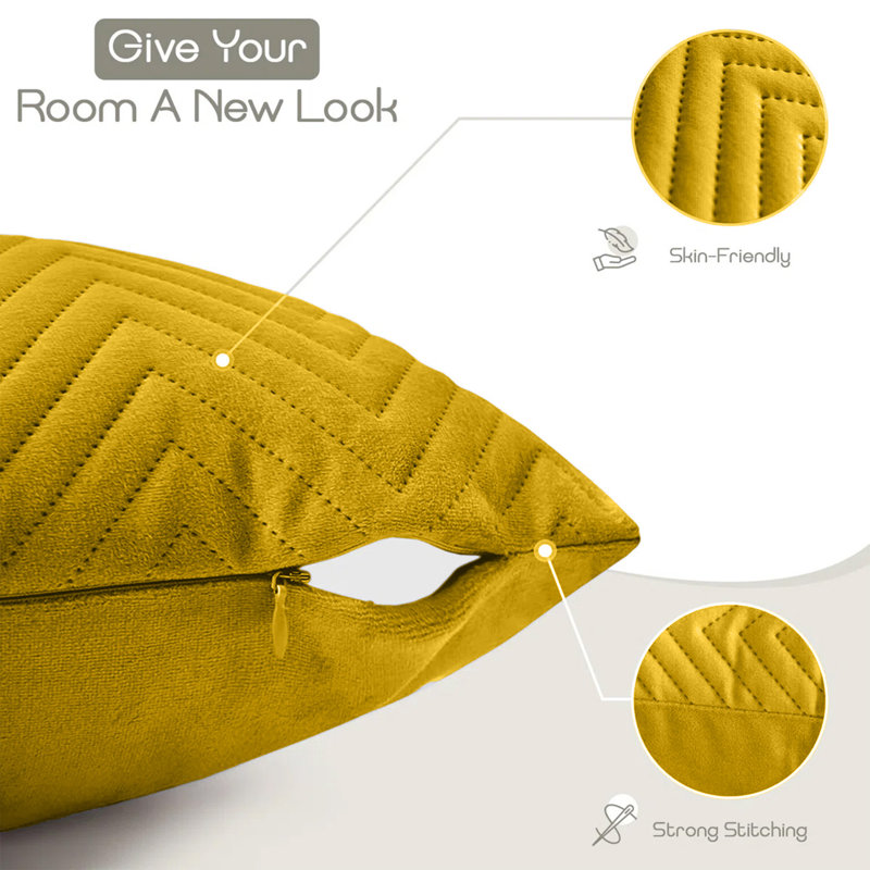 Square Cushion Pad, Ochre