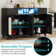 Buffet Buffet, 4 portes en rotin et 2 tiroirs