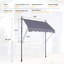 Auvent extérieur UV80+ - Store pare-soleil rétractable manuel de 198 cm avec roulettes, résistant à la rouille et à la corrosion, pour terrasse.