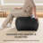 Florence 16" Black Upholstered Pouf Ottoman-117301682