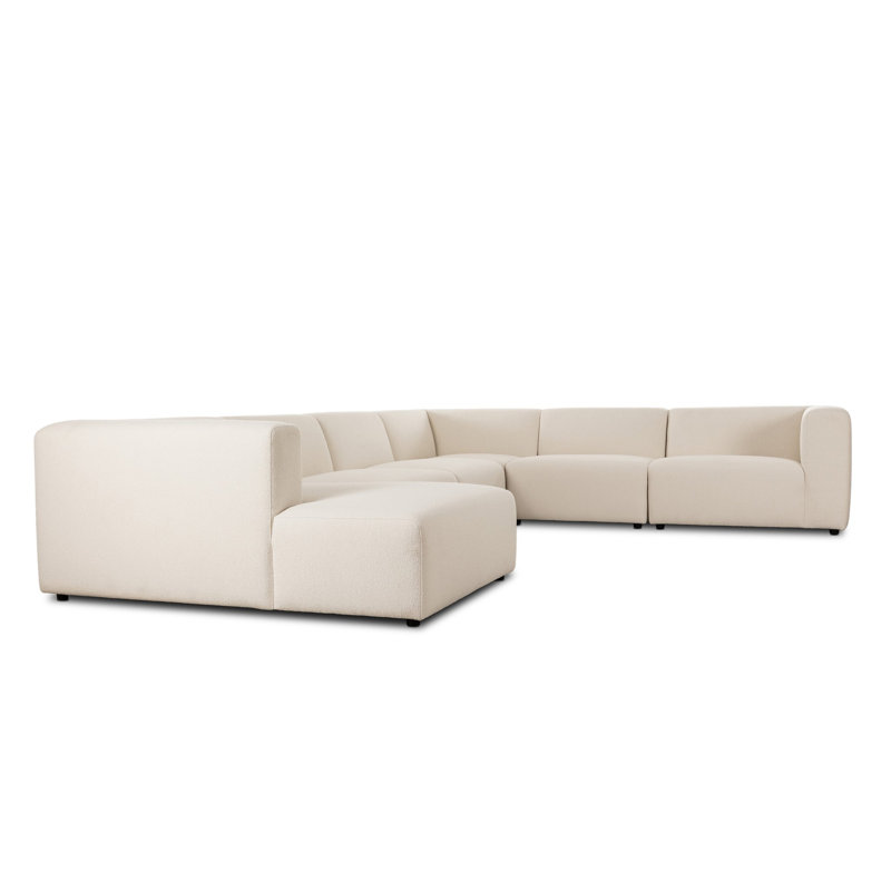 Canapé modulaire Apollo Sloan 6PC, Face à la gauche, Mélange de polyester Fayette Cloud