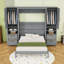 Grand lit escamotable en bois avec tiroirs et tablettes-2024418307