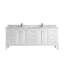 Nashville 84 In. W X 22 In. D Double Sink Bathroom Vanity With 2 In. Carrara Marble-112579383