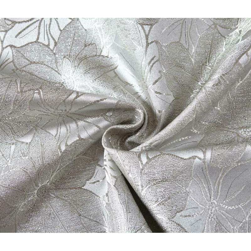 Dianelly Room Darkening Curtain Pair, Grey/Silver, 228cm Width x 274cm Drop
