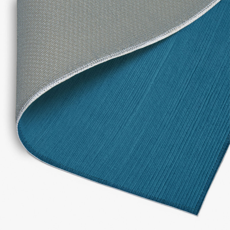 Tapis bleu uni d'intérieur et d'extérieur, Rectangulaire 2 pi x 3 pi