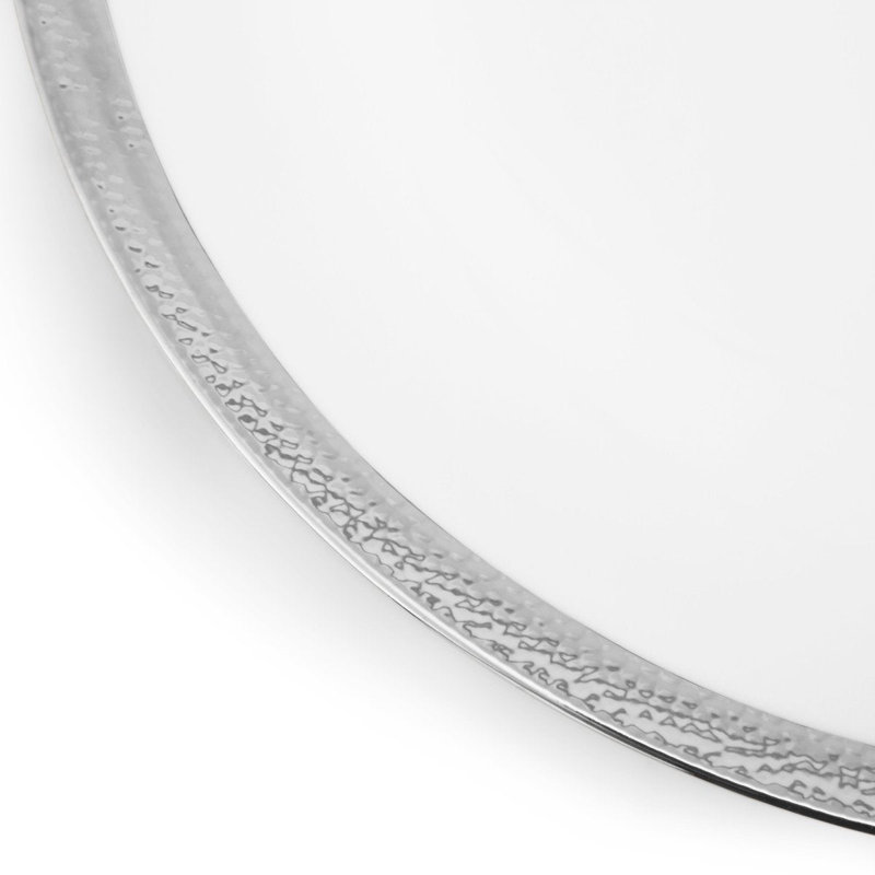 Smith Handmade Porcelain Dinner Plate, Platinum