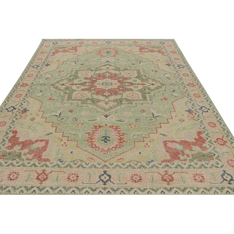 Distressed Homage Hand Knotted Wool Animal Print Area Rug, Rectangle 9' x 12'