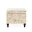 Beige avec housse en tissu de lin, structure en bois, couleur, siège supplémentaire et rangement polyvalent - option de sièges contemporains de style français Flair