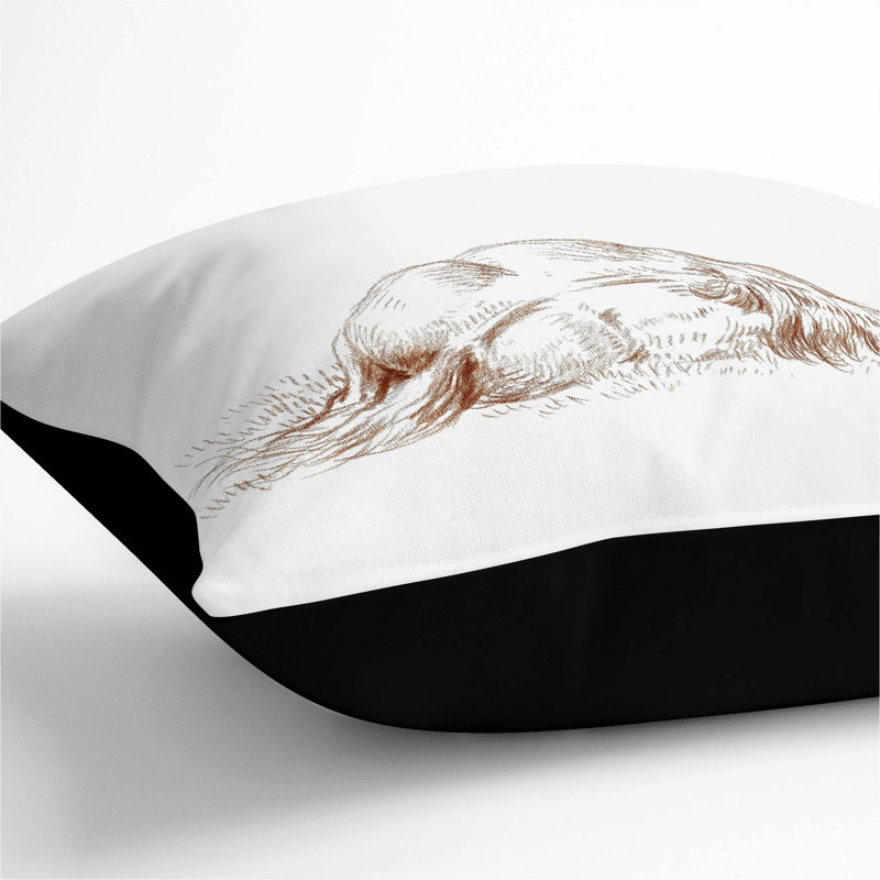 Square Cushion, Black, 55cm H x 55cm W x 20cm D