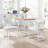 Emanuel Upholstered Dining Chairs With Curved Back & Iron Frame-387418832-387418837