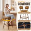 Swivel Upholstered Faux Leather Bar Stool-555962320
