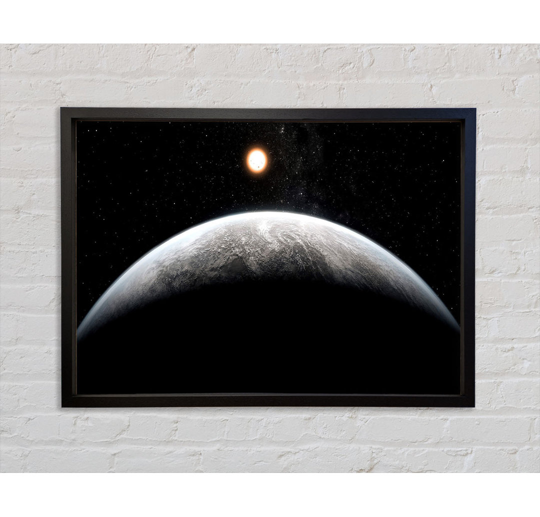 Planet In The Dark - Einzelner Bilderrahmen Kunstdrucke auf Leinwand