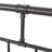 Industrial Style King Size Headboard With Iron Construction, Piped , Flat Black Finish, 78.79 In Depth Bed Headboard, Tube Frame, Details, 1.99 Width