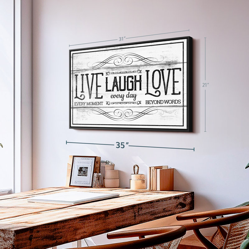 «Live Laugh Love Everyday», H 31 po x l 21 po