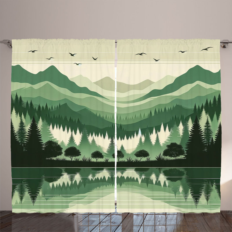Semi Sheer Curtain Pair, 54" W x 84" L