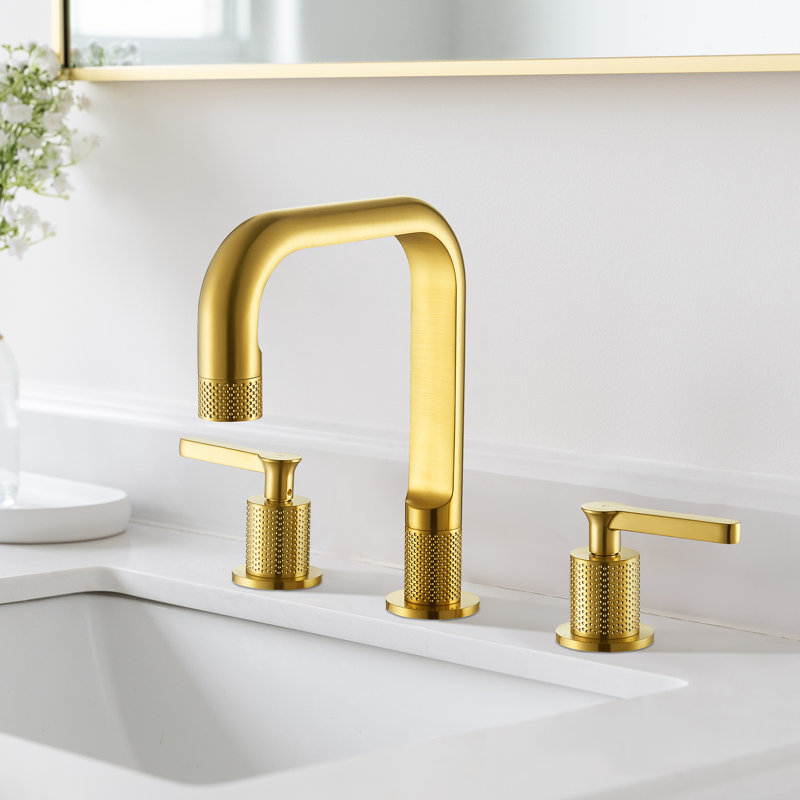 Wishful 8. in Widespread 2-Handle Bathroom Faucet, Brushed Gold