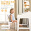 Ensemble de bureau et de chaise pour enfants, table d'étude avec tablettes de rangement, blanc