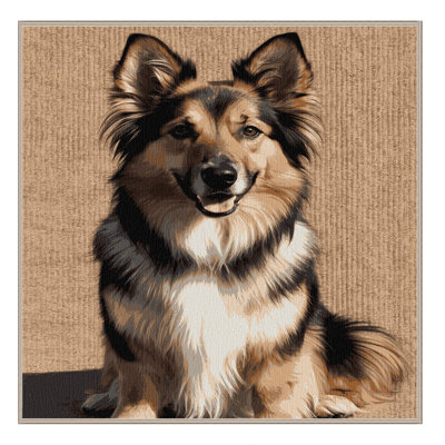 Washable Norwegian Lundehund Dogs Area Rug