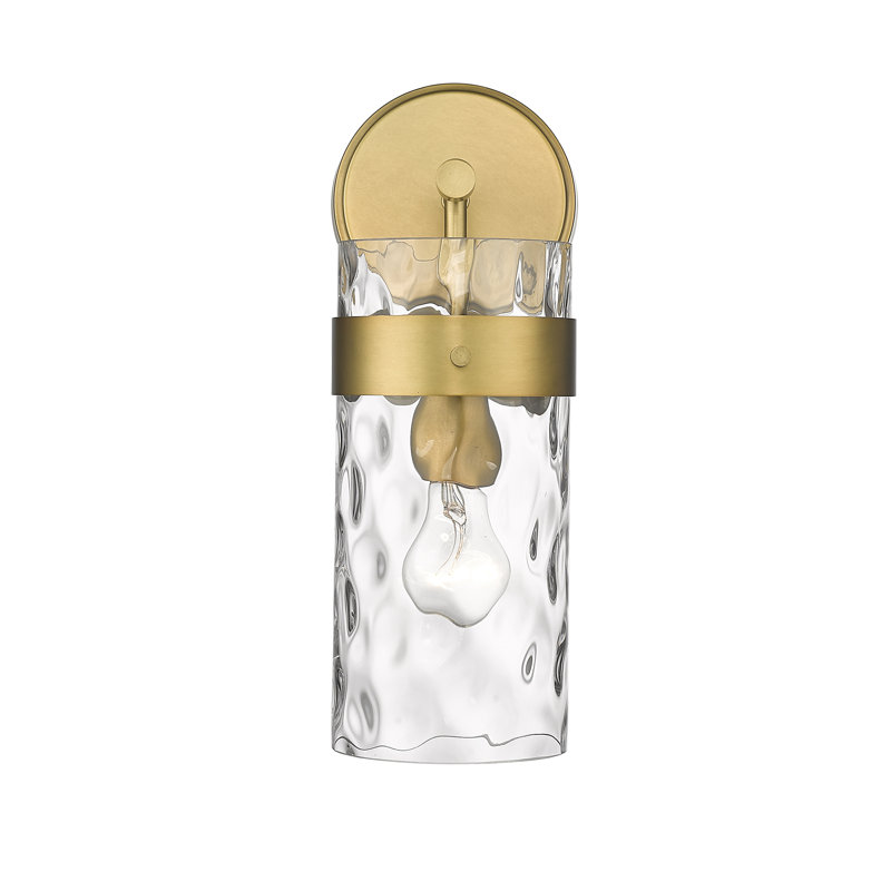 Aultman Armed Sconce, 14" H x 6.5" W x 5.5" D, Rubbed Brass