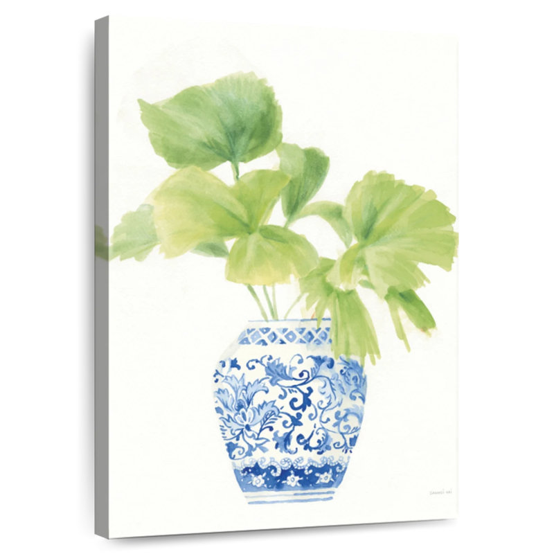 Harnek Palm Chinoiserie blanc I, H 24 po x l 16 po